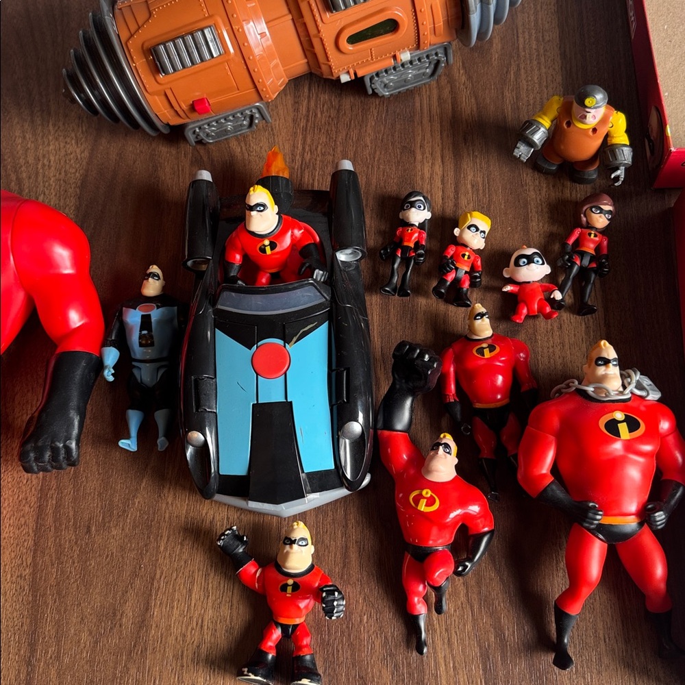 The Incredibles Action Figure Toys & Monopoly - Good used condition